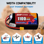 DXF 3S 11.1V 1100mAh 140C LiPo Battery for FPV Micro Drones (PH2.0 / JST / XT30 / SM / XT60 / EC5 / XT90 Options)