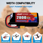DXF LiPo Battery 2S 7.4V 2800mAh 110C with PH2.0 / JST / XT30 / SM / XT60 / EC5 / XT90 for FPV Drone Whoop Micro Racing