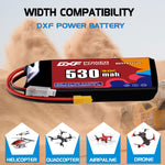 DXF 3S 11.4V 530mAh 90C LiPo Battery for FPV Micro Drones (PH2.0 / JST / XT30 / SM / XT60 / EC5 / XT90 Options)
