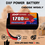 DXF LiPo Battery 4S HV 15.2V 1700mAh 60C with PH2.0 / JST / XT30 / SM / XT60 / EC5 / XT90 for FPV Drone Whoop Micro Racing