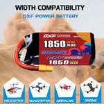 DXF 5S 18.5V 1850mAh 100C LiPo Battery for FPV Micro Drones (PH2.0 / JST / XT30 / SM / XT60 / EC5 / XT90 Options)