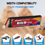 DXF LiPo Battery 1S HV 3.8V 850mAh 60C with PH2.0 / JST / XT30 / SM / XT60 / EC5 / XT90 for FPV Drone Whoop Micro Racing