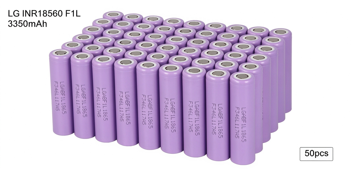 LG F1L INR18650-F1L 3350mAh 4.88A Li-ion Battery for Flashlights, E-Bikes & DIY Battery Packs (1-100 PCS)