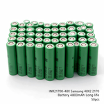 Samsung INR21700-48X 4800mAh 9.6A Li-ion Battery for E-Bikes, Flashlights & DIY Battery Packs (1-100 PCS)