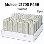 Molicel INR21700-P45B 4500mAh 45A Li-ion Battery for Power Tools, E-Bikes & DIY Battery Packs (1-100 PCS)