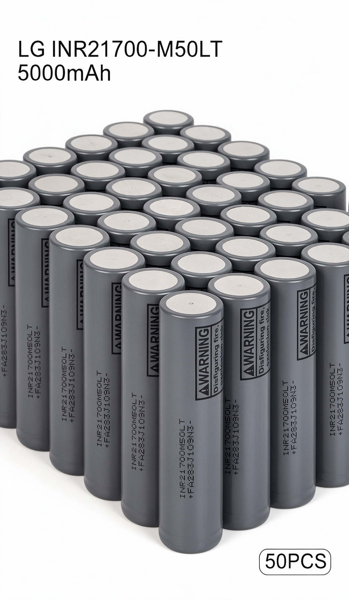 LG M50LT INR21700M50LT 5000mAh 14A Li-ion Battery for E-Bikes, Flashlights & DIY Battery Packs (1-100 PCS)