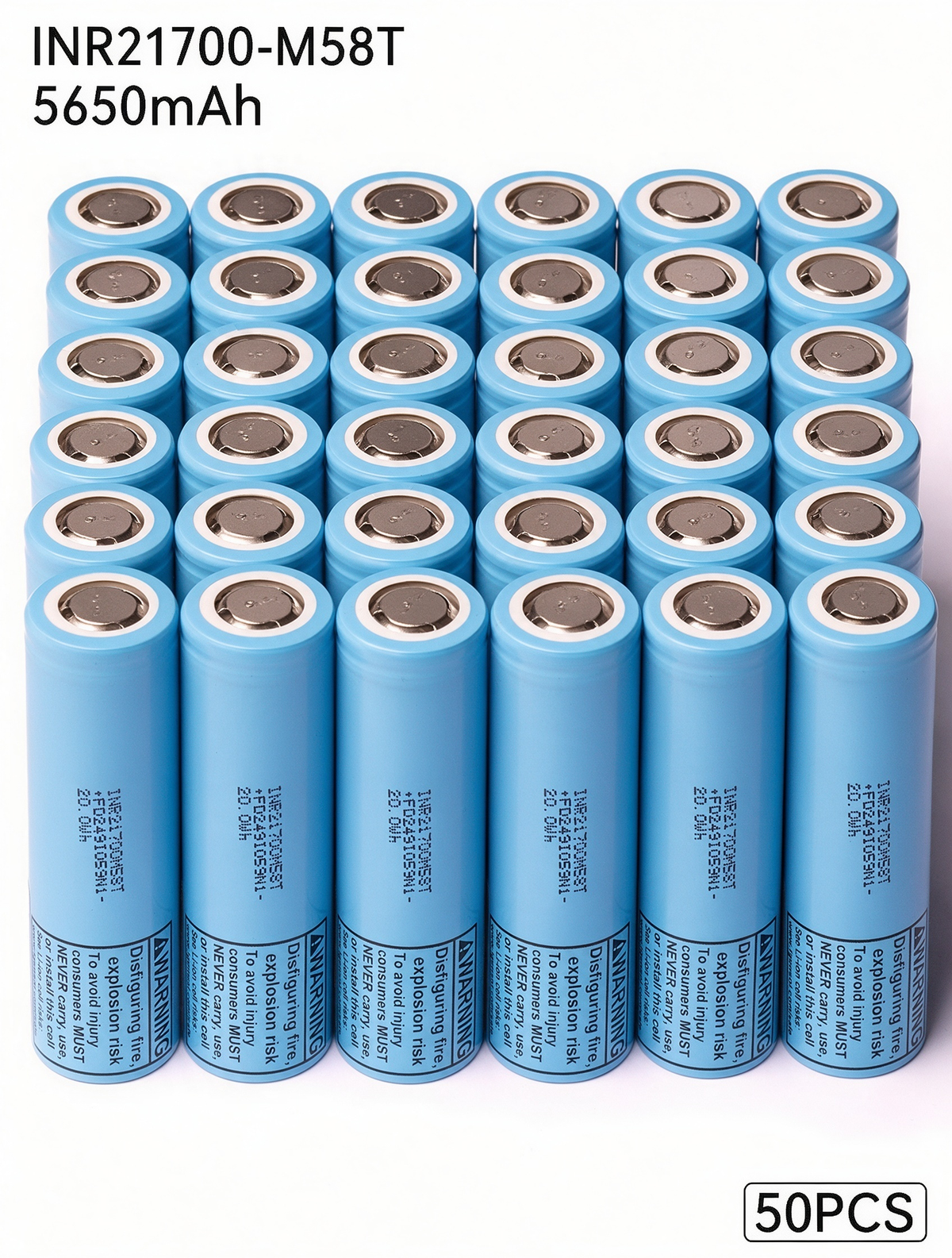 LG M58T INR21700-M58T 5800mAh 12.5A Li-ion Battery for E-Bikes, Flashlights & DIY Battery Packs (1-100 PCS)