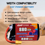 DXF 5S 19.0V 880mAh 150C LiPo Battery for FPV Micro Drones (PH2.0 / JST / XT30 / SM / XT60 / EC5 / XT90 Options)