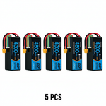 DXF 6S 22.2V 4200mAh 100C Graphene Soft Case LiPo Battery with XT60 Plug for 1/8 1/10 RC Cars, Trucks, Buggies & Drones (Multi-Pack Options)