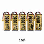 DXF Blue Series 3S HV 11.4V 9200mAh 140C Graphene Hardcase LiPo Battery with XT90 & 10AWG Wire (1-6 Pack)