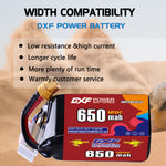 DXF 6S 22.8V 880mAh 150C LiPo Battery for FPV Micro Drones (PH2.0 / JST / XT30 / SM / XT60 / EC5 / XT90 Options)