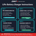 DXF BLUE Series 2S HV 7.6V 7000mAh 140C Graphene 5mm Shorty Hardcase LiPo with Deans/T-Plug (1-6 Pack)