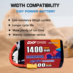 DXF 5S 18.5V 1400mAh 150C LiPo Battery for FPV Micro Drones (PH2.0 / JST / XT30 / SM / XT60 / EC5 / XT90 Options)