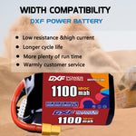 DXF 5S 18.5V 1100mAh 120C LiPo Battery for FPV Micro Drones (PH2.0 / JST / XT30 / SM / XT60 / EC5 / XT90 Options)