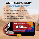 DXF 3S 11.1V 450mAh 80C LiPo Battery for FPV Micro Drones (PH2.0 / JST / XT30 / SM / XT60 / EC5 / XT90 Options)