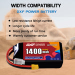 DXF 3S 11.1V 1550mAh 150C LiPo Battery for FPV Micro Drones (PH2.0 / JST / XT30 / SM / XT60 / EC5 / XT90 Options)