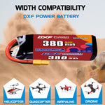 DXF 5S 19.0V 380mAh 90C LiPo Battery for FPV Micro Drones (PH2.0 / JST / XT30 / SM / XT60 / EC5 / XT90 Options)