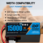 DXF 6S 22.2V 15000mAh 10C Soft Case LiPo Battery with 8AWG Wire for UAVs & Drones (1-6 Pack)