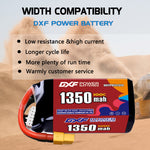 DXF 5S 18.5V 1350mAh 100C LiPo Battery for FPV Micro Drones (PH2.0 / JST / XT30 / SM / XT60 / EC5 / XT90 Options)