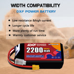 DXF 3S 11.1V 2200mAh 120C LiPo Battery for FPV Micro Drones (PH2.0 / JST / XT30 / SM / XT60 / EC5 / XT90 Options)