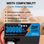 DXF SEMI-SOLID 6S 22.2V 30000mAh 5C Soft Case LiPo Battery with 8AWG Wire for UAVs & Drones (1-6 Pack)