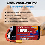 DXF 5S 18.5V 1850mAh 100C LiPo Battery for FPV Micro Drones (PH2.0 / JST / XT30 / SM / XT60 / EC5 / XT90 Options)