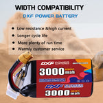 DXF 6S 22.2V 3000mAh 100C LiPo Battery for FPV Micro Drones (PH2.0 / JST / XT30 / SM / XT60 / EC5 / XT90 Options)