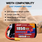 DXF 5S 18.5V 1850mAh 140C LiPo Battery for FPV Micro Drones (PH2.0 / JST / XT30 / SM / XT60 / EC5 / XT90 Options)