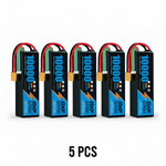 DXF 6S 22.2V 10000mAh 100C Graphene Blue Softcase LiPo Battery with XT90 for RC Cars Drones Helicopters Boats (1-6 Pack)