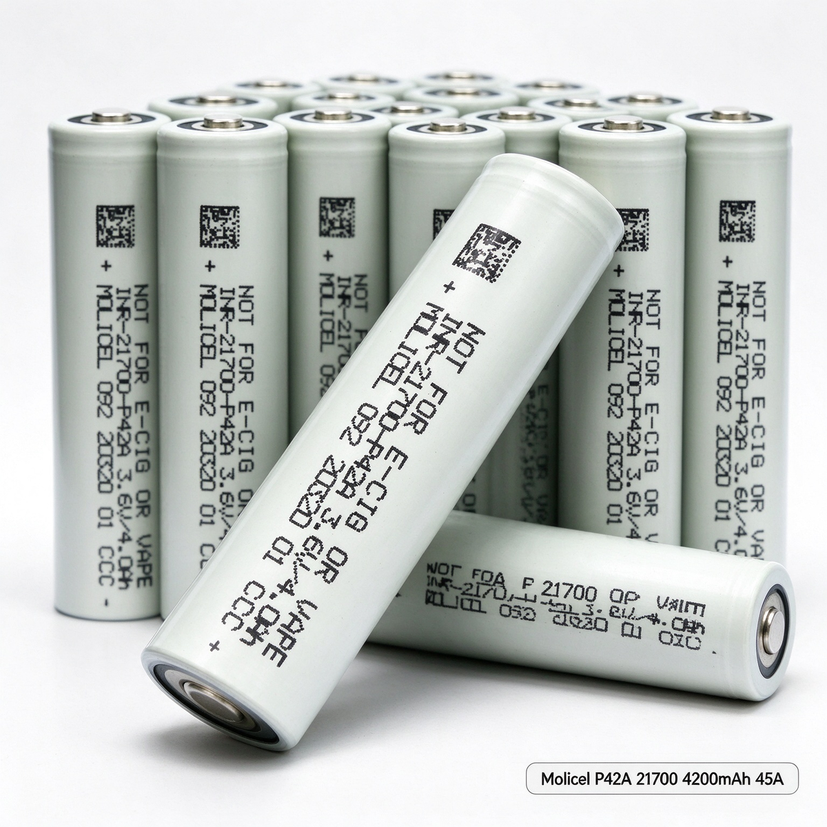 Molicel INR21700-P42A 4200mAh 45A Li-ion Battery for Power Tools, E-Bikes & DIY Battery Packs (1-100 PCS)
