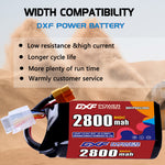 DXF LiPo Battery 4S 14.8V 2800mAh 110C with PH2.0 / JST / XT30 / SM / XT60 / EC5 / XT90 for FPV Drone Whoop Micro Racing