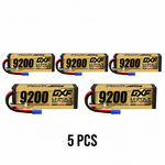 DXF 3S 11.4V 9200mAh 140C Hardcase LiPo Battery with 10AWG EC5 for 1/8 1/10 RC Cars, Boats, Trucks (1-6 Pack Available)