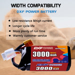 DXF 4S 14.8V 3000mAh 120C LiPo Battery for FPV Micro Drones (PH2.0 / JST / XT30 / SM / XT60 / EC5 / XT90 Options)
