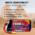 DXF 6S 22.8V 650mAh 120C LiPo Battery for FPV Micro Drones (PH2.0 / JST / XT30 / SM / XT60 / EC5 / XT90 Options)