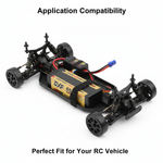 DXF GOLDEN-NGP 4S HV 15.2V 6500mAh 150C Graphene LCG Hardcase LiPo with 5mm to XT90 & 10AWG Wire (1-6 Pack)