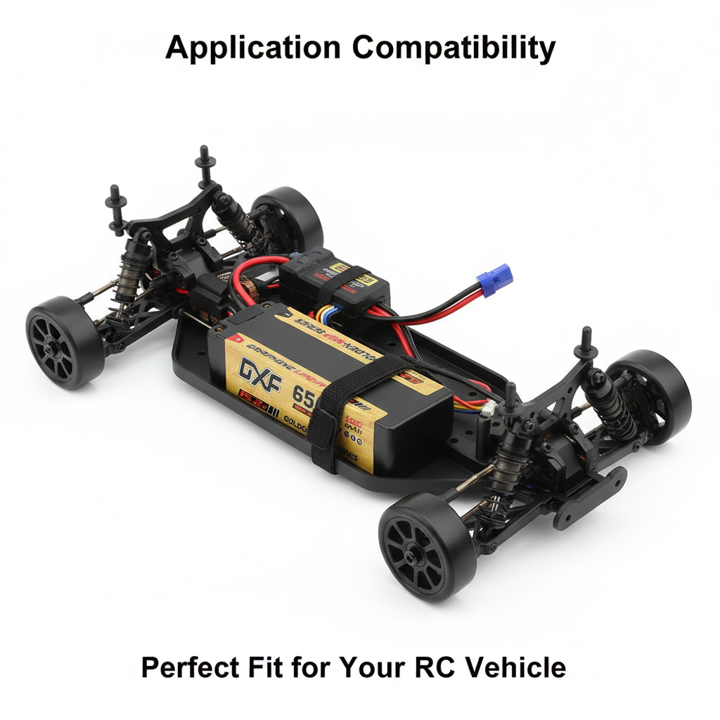 DXF GOLDEN-NGP 4S HV 15.2V 6500mAh 150C Graphene LCG Hardcase LiPo with 5mm to XT90 & 10AWG Wire (1-6 Pack)