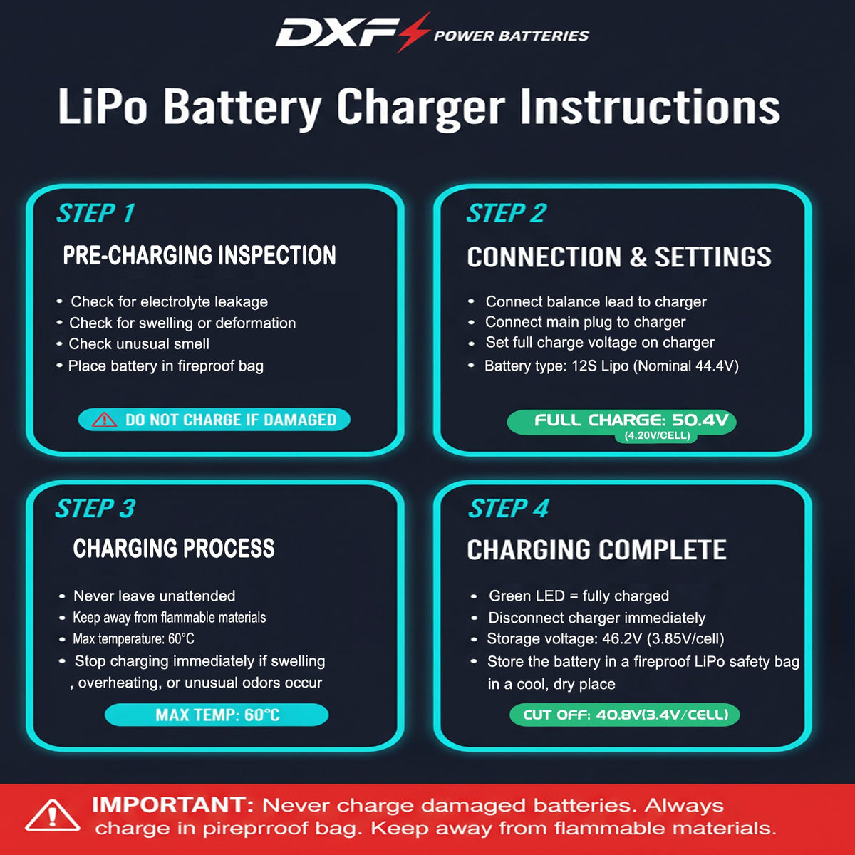 DXF LiPo Battery 12S 44.4V 3500mAh 100C Graphene Softcase Blue with EC5 / T / TRX / XT60 / XT90 / XT150 / Q8s Plug for RC 1/8 1/10 Buggy Truck Car Off-Road Drone