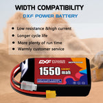 DXF 3S 11.1V 1550mAh 140C LiPo Battery for FPV Micro Drones (PH2.0 / JST / XT30 / SM / XT60 / EC5 / XT90 Options)