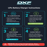 DXF 2S 7.4V 8000mAh 140C Blue Label Graphene LiPo Hardcase Battery with 12AWG 5mm Bullet to Deans Plug for 1/8 1/10 RC Car Truck Boat Drone (1-6 Pack Available)