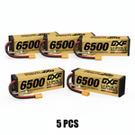 DXF Gold Series 4S HV 15.2V 6500mAh 140C Graphene Hardcase LiPo Battery with XT90 & 10AWG Wire (1-6 Pack)