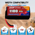 DXF LiPo Battery 4S HV 15.2V 1100mAh 60C with PH2.0 / JST / XT30 / SM / XT60 / EC5 / XT90 for FPV Drone Whoop Micro Racing