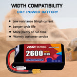 DXF 2S 7.4V 2600mAh 120C LiPo Battery for FPV Micro Drones (PH2.0 / JST / XT30 / SM / XT60 / EC5 / XT90 Options)