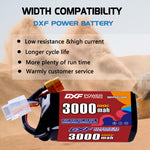 DXF 4S 14.8V 3000mAh 100C LiPo Battery for FPV Micro Drones (PH2.0 / JST / XT30 / SM / XT60 / EC5 / XT90 Options)