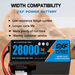 DXF SEMI-SOLID 14S 53.9V 28000mAh 15C Soft Case LiPo Battery with 8AWG Wire for Toy Cars, Boats, UAVs & Drones (1-6 Pack)