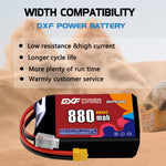 DXF 3S 11.4V 880mAh 150C LiPo Battery for FPV Micro Drones (PH2.0 / JST / XT30 / SM / XT60 / EC5 / XT90 Options)