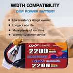 DXF 6S 22.2V 2200mAh 150C LiPo Battery for FPV Micro Drones (PH2.0 / JST / XT30 / SM / XT60 / EC5 / XT90 Options)