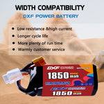 DXF 4S 14.8V 1850mAh 100C LiPo Battery for FPV Micro Drones (PH2.0 / JST / XT30 / SM / XT60 / EC5 / XT90 Options)