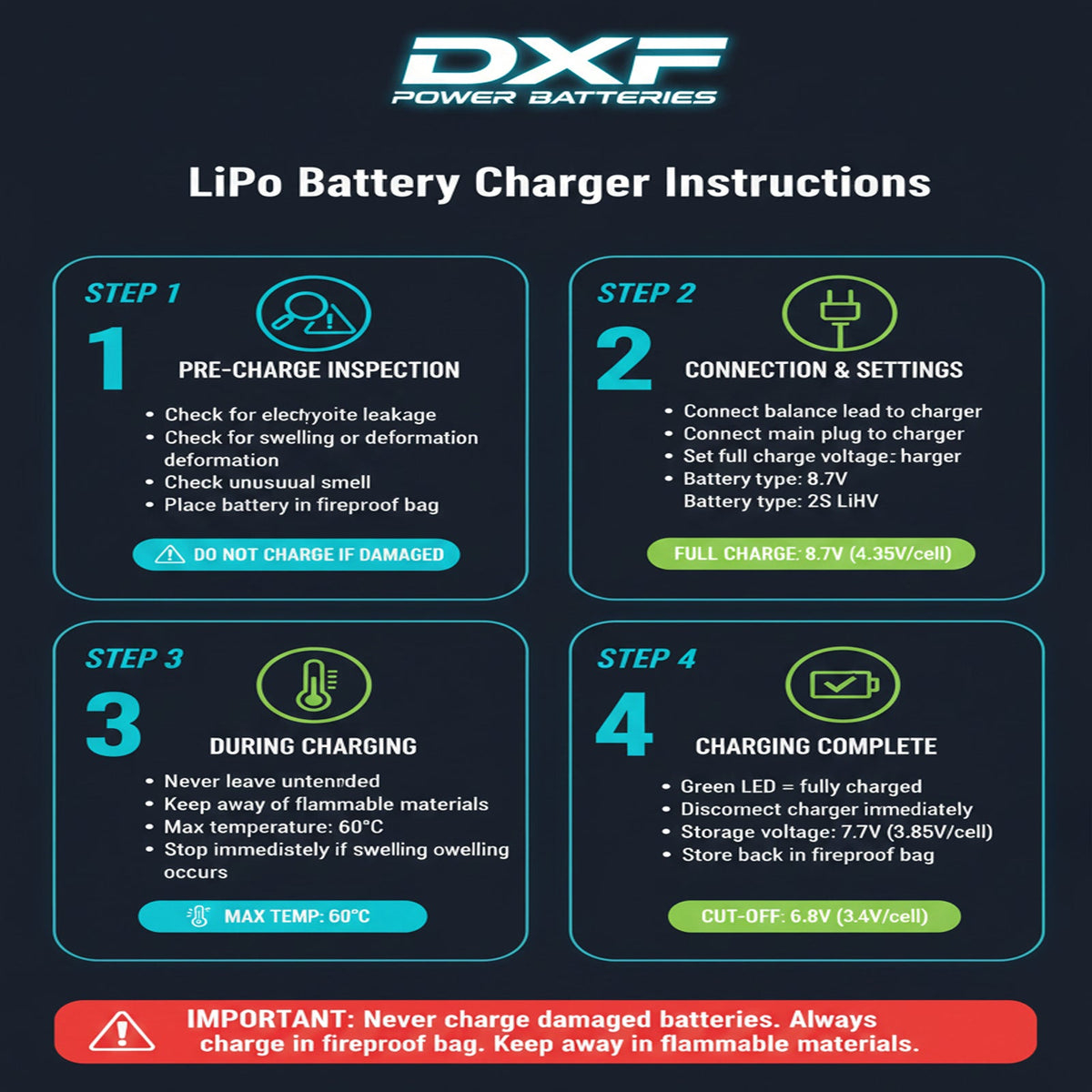 DXF 5mm 2S 6300mAh 7.6V 140C GOLDEN-NGP HardCase LiPo Battery with XT90 Plug for 1:8 Scale RC Car, Multi-Rotor RC Airplane, RC Helicopter, RC Boat