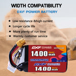 DXF 6S 22.2V 1400mAh 150C LiPo Battery for FPV Micro Drones (PH2.0 / JST / XT30 / SM / XT60 / EC5 / XT90 Options)