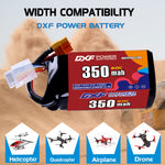 DXF LiPo Battery 4S 14.8V 350mAh 60C with PH2.0 / JST / XT30 / SM / XT60 / EC5 / XT90 for FPV Drone Whoop Micro Racing